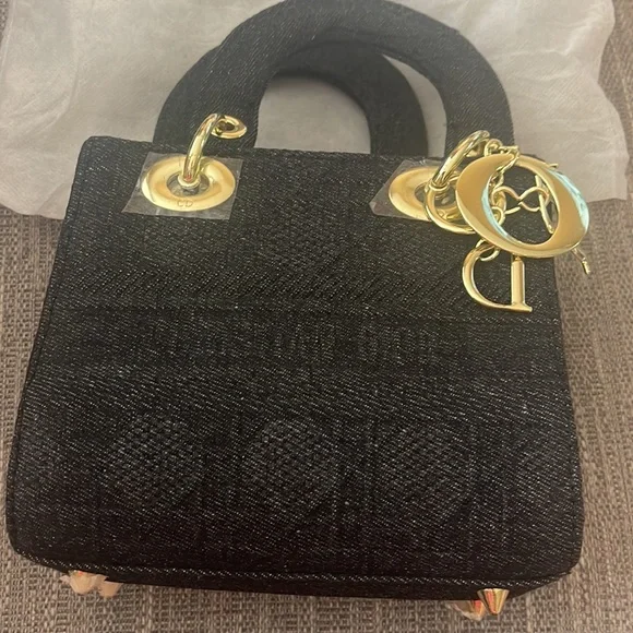 Dior Mini Bag in Black with Gold Details - Picture 2 of 14